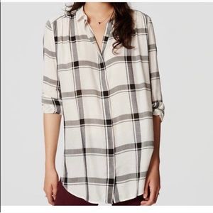 LAST Weekend —Loft Windowpane Button Up Small